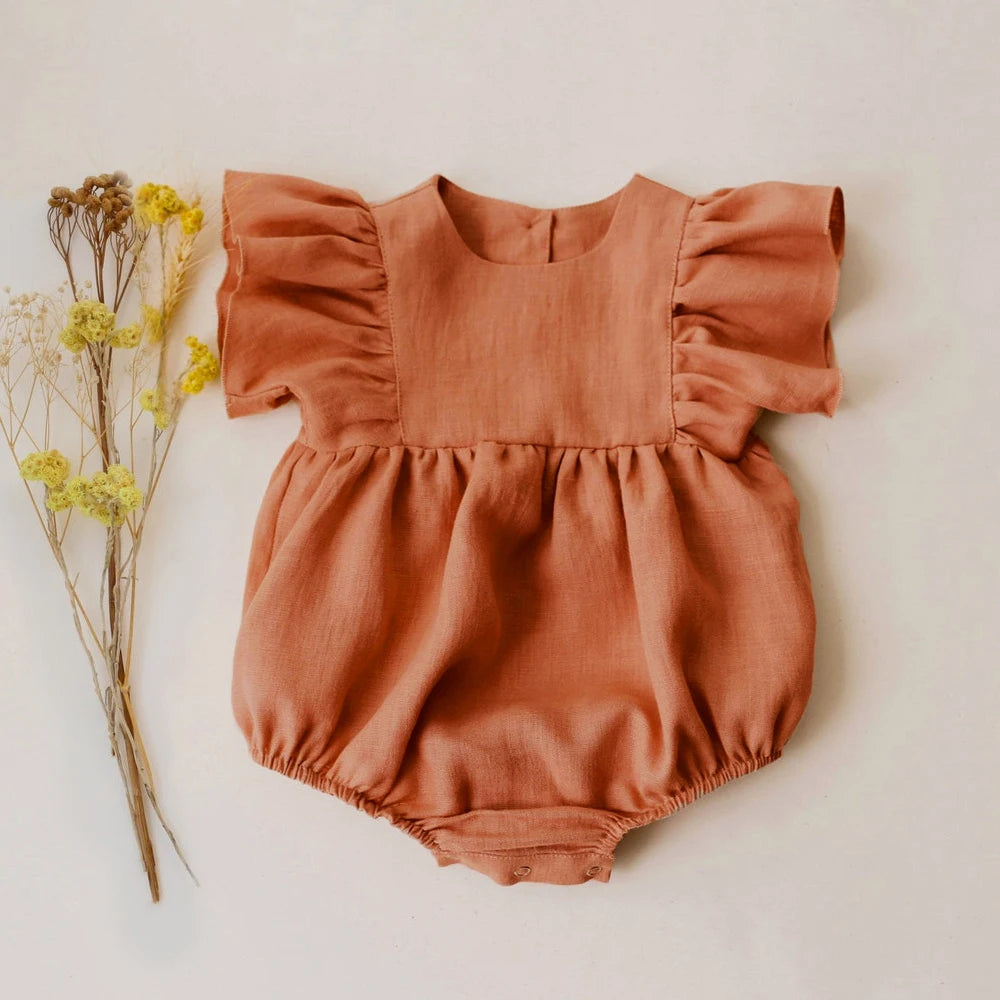Plaid Baby Girl Romper