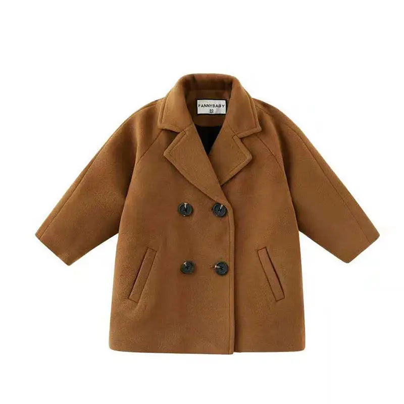 Grid Pattern Baby Boy Coat