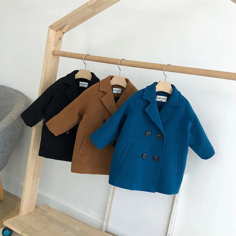 Grid Pattern Baby Boy Coat