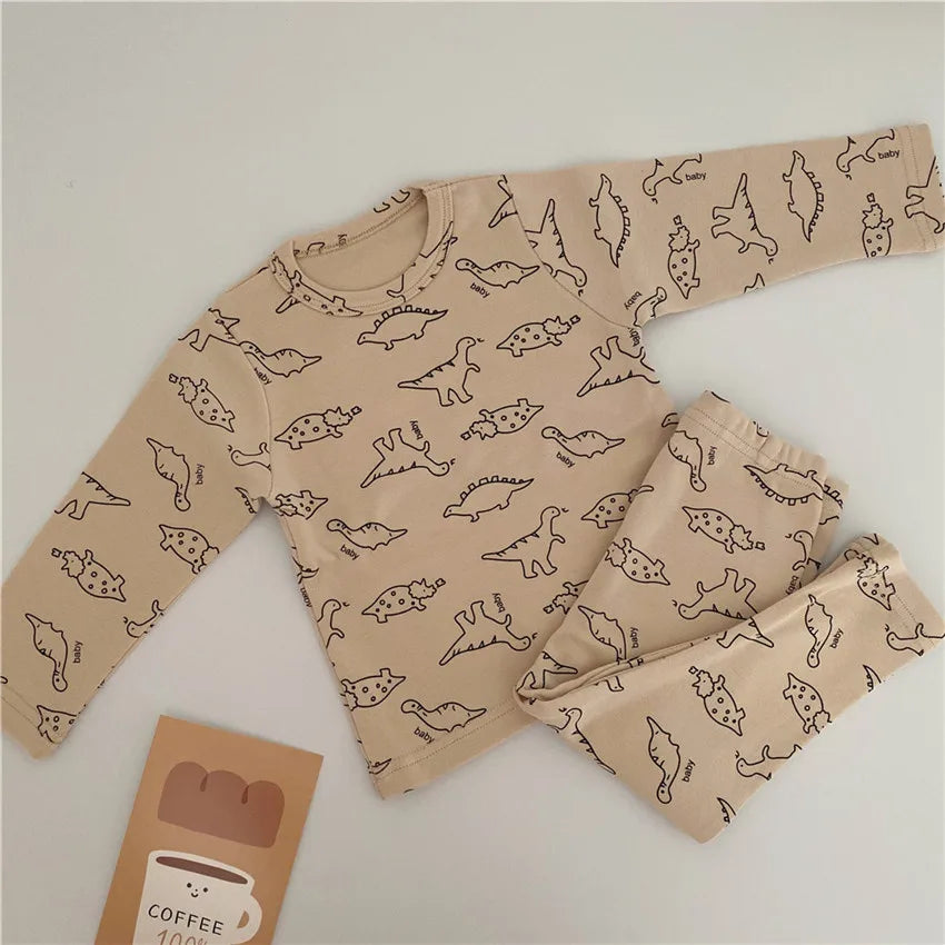 Cartoon Dinosaur Baby Outfit Set