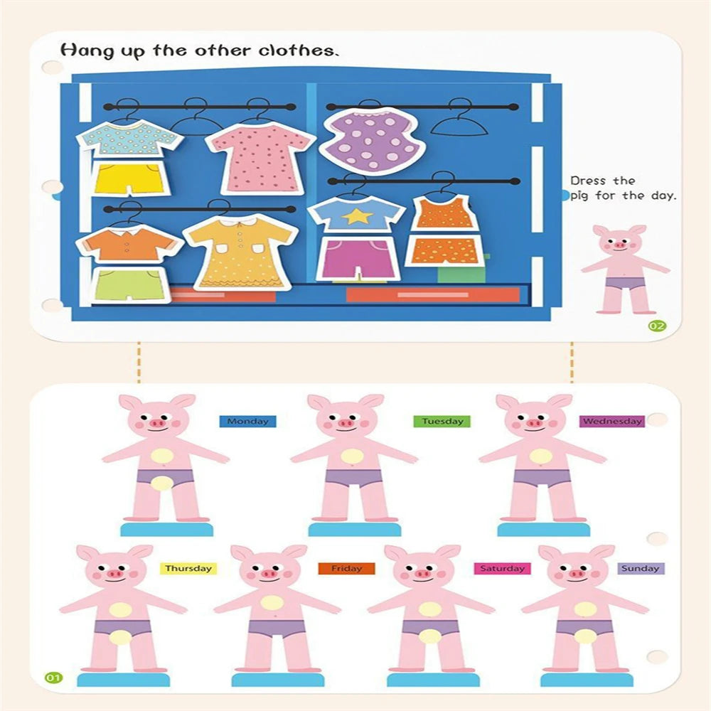 Montessori Animal & Number Puzzle Book