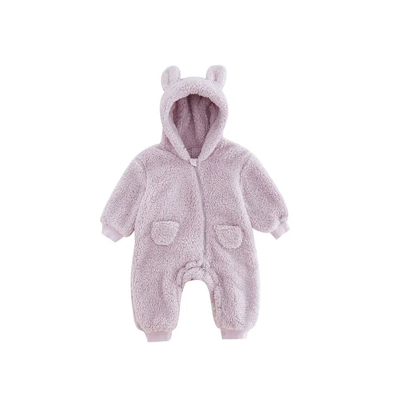 Fleece Animal Baby Romper