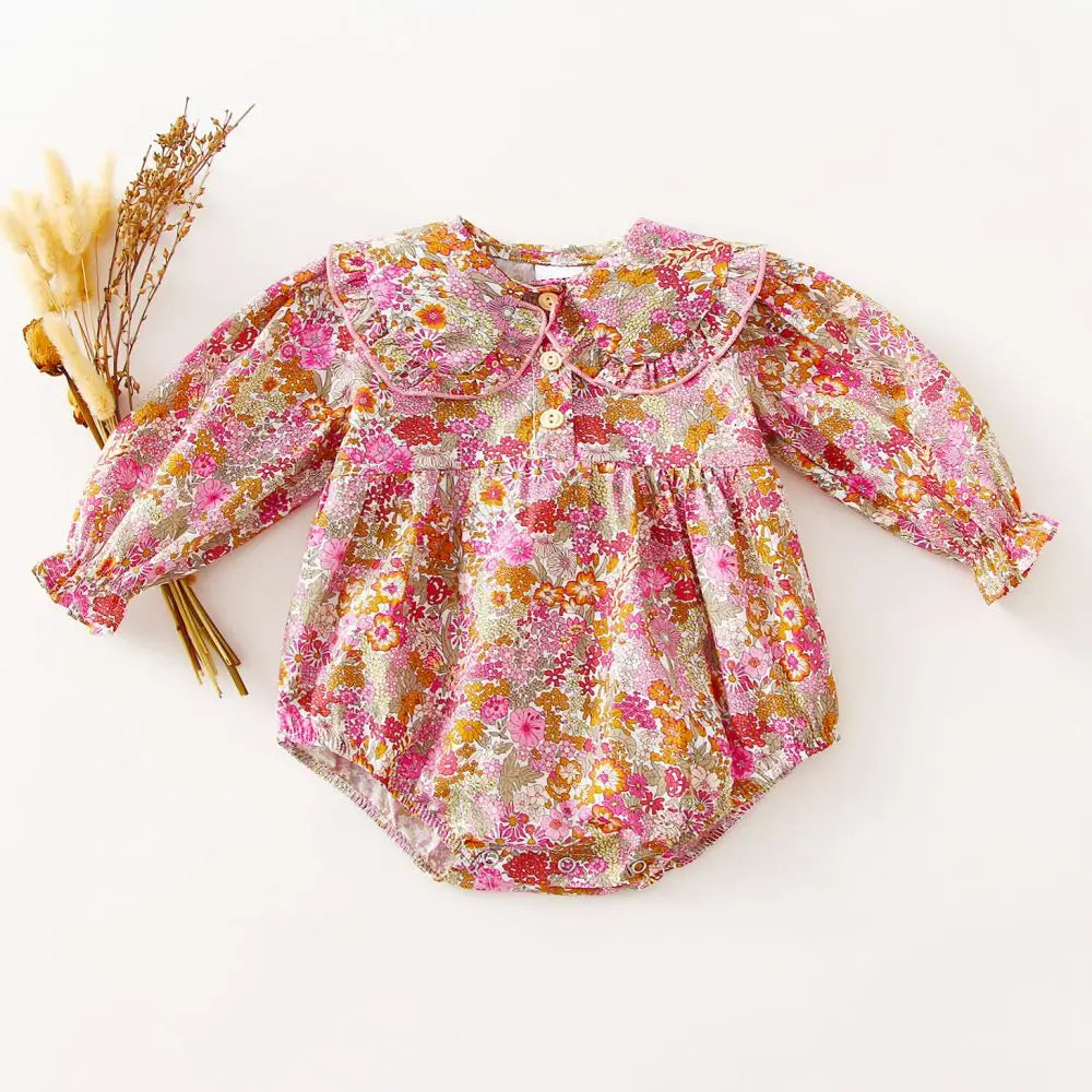 Adorable Baby Girl Floral Romper
