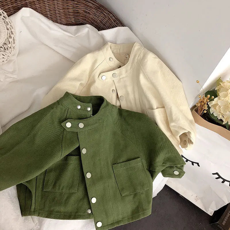 Solid Color Kids Jacket