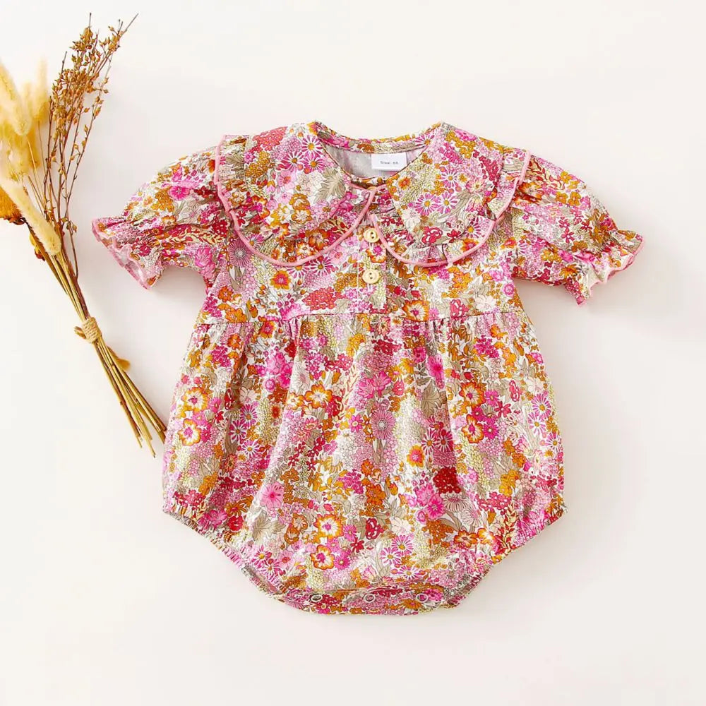 Adorable Baby Girl Floral Romper