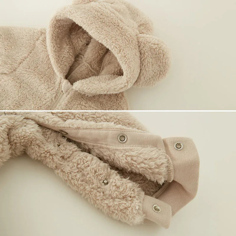 Fleece Animal Baby Romper