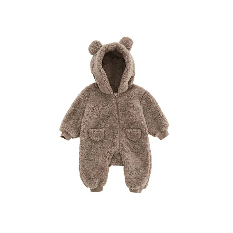 Fleece Animal Baby Romper