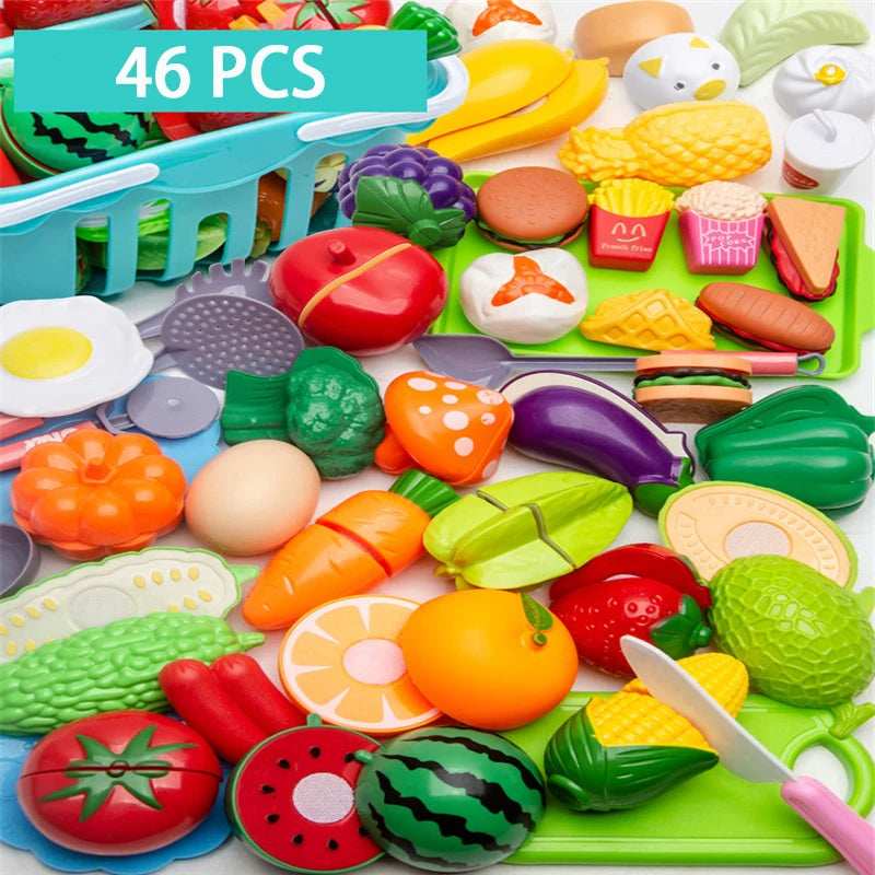 Plastic Kitchen Food Play Set for Kids