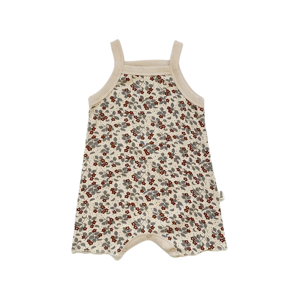 Sleeveless Floral Baby Girl Romper