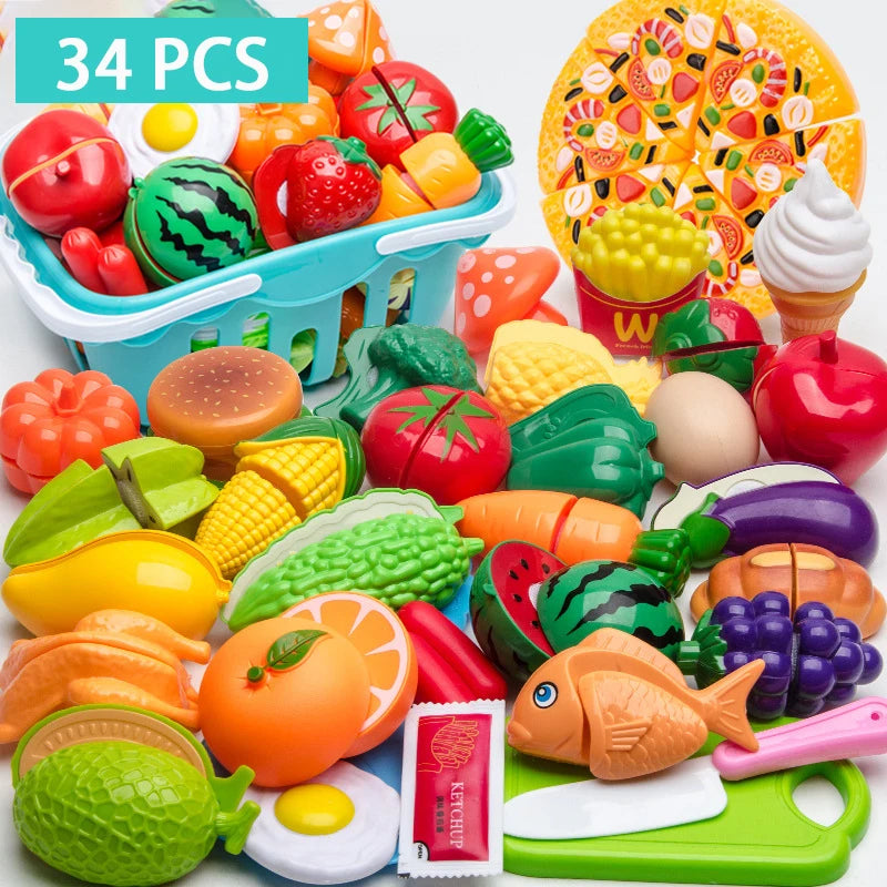 Plastic Kitchen Food Play Set for Kids